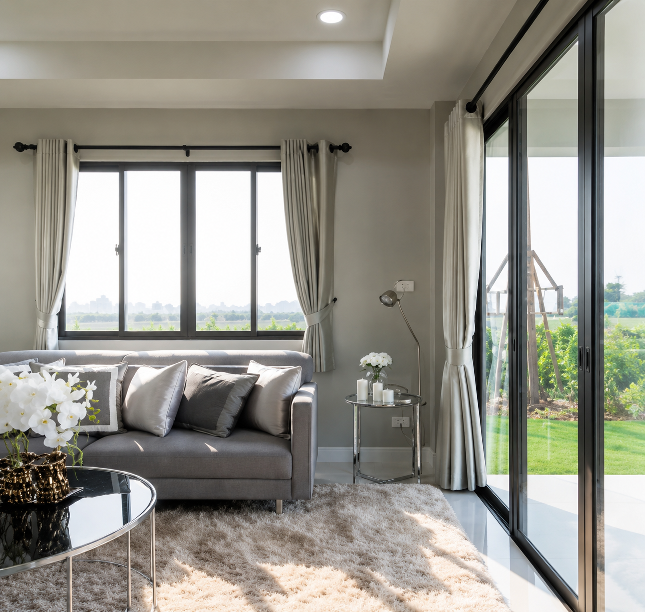 Aluminium Casement Windows, Living Room